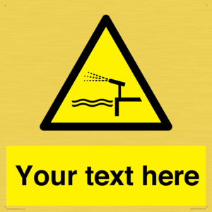 Custom warning water cannon